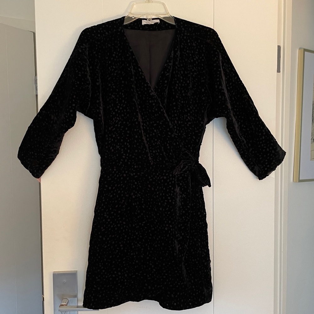And Other Stories Velvet Wrap Mini Dress Size 6